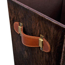 Load image into Gallery viewer, Minsk Genuine Hair-on Leather 10 L Bin
