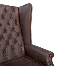 Load image into Gallery viewer, Heritage Wing Chair in Espresso Brown
