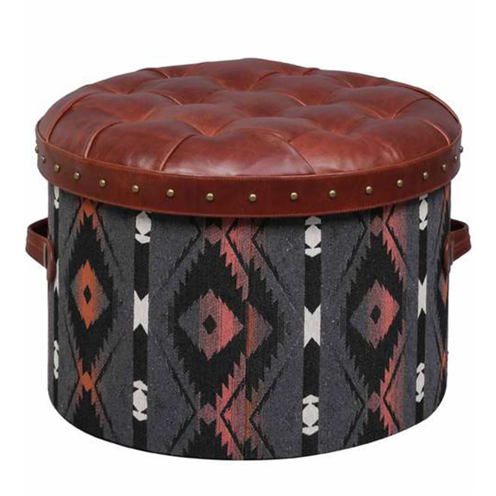 Traditional Textile Round Pouffe