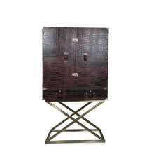 Load image into Gallery viewer, Heritage Trunk Bar on Stand - Vintage Brown Tan
