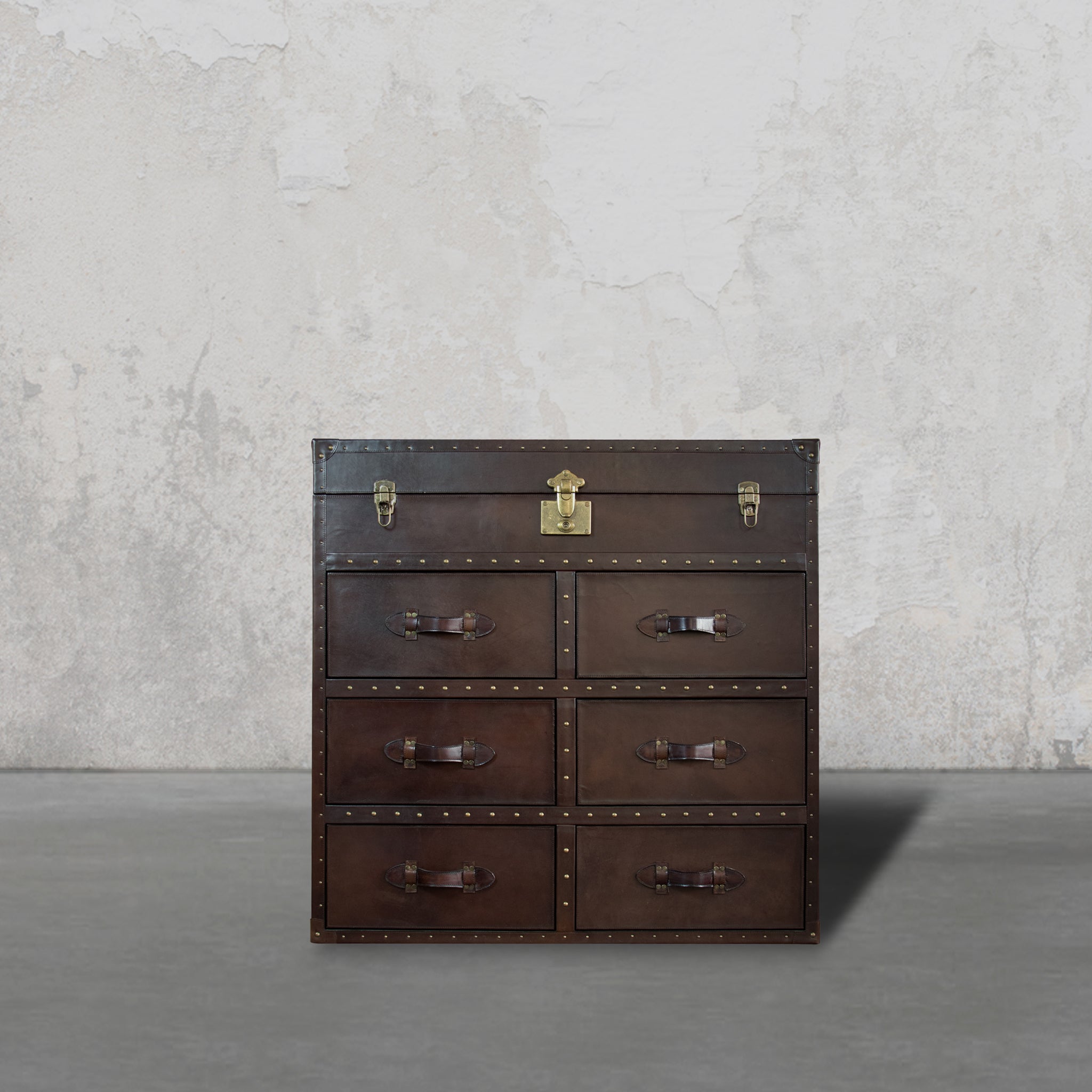 Streamer Trunk Chest of Drawers - Espresso Brown