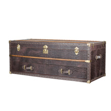 Load image into Gallery viewer, Vintage Streamer Trunk Chest cum Coffee Table
