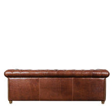 Load image into Gallery viewer, Gentleman’s Club Three Seater Chesterfield Sofa
