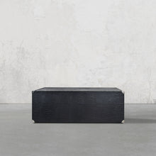 Load image into Gallery viewer, Vintage Trunk Coffee Table in Black Leather
