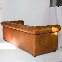Load image into Gallery viewer, Gentleman&#39;s Club Three Seater Chesterfield Sofa
