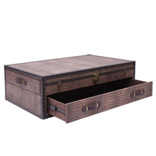 Load image into Gallery viewer, Vintage Streamer Trunk Coffee Table
