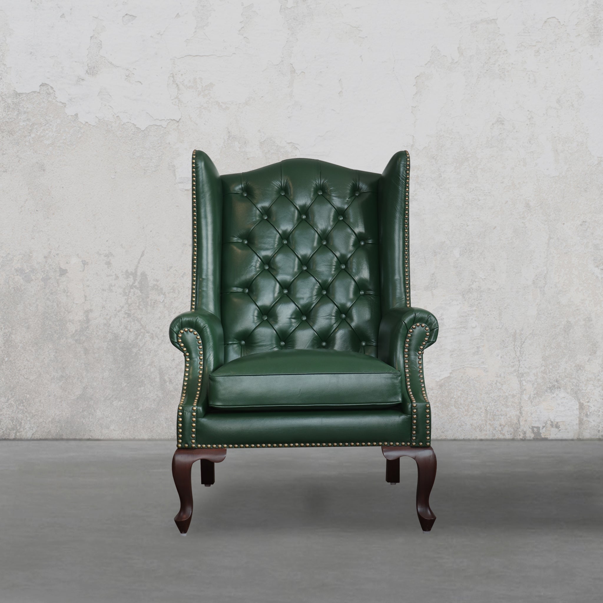 Heritage Wing Chair in Bottle Green