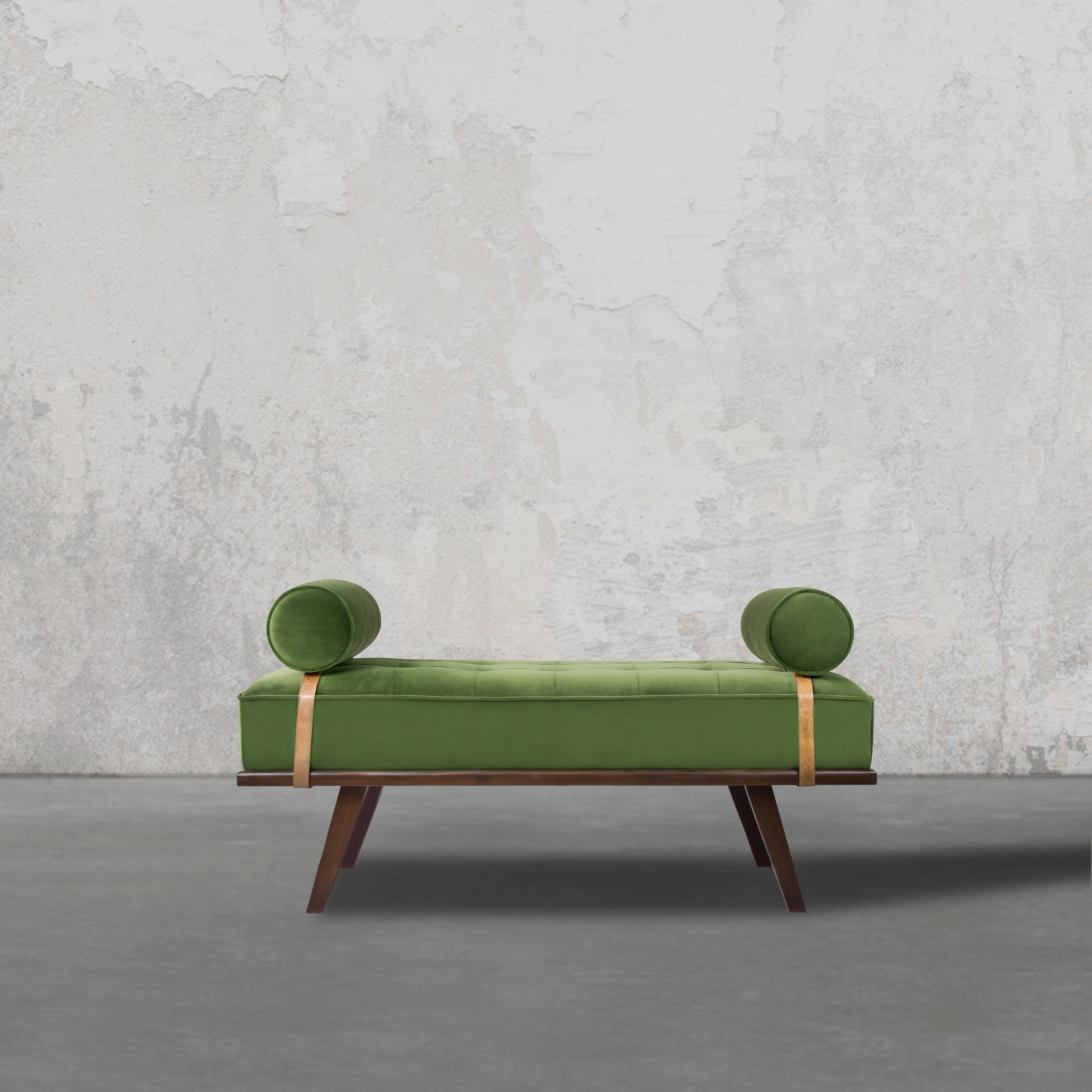 Nordic Bench - Green Fabric