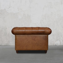 Load image into Gallery viewer, Gentleman&#39;s Club Single Seater Chesterfield Sofa
