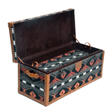 Load image into Gallery viewer, Traditional Textile Seating cum Storage Trunk
